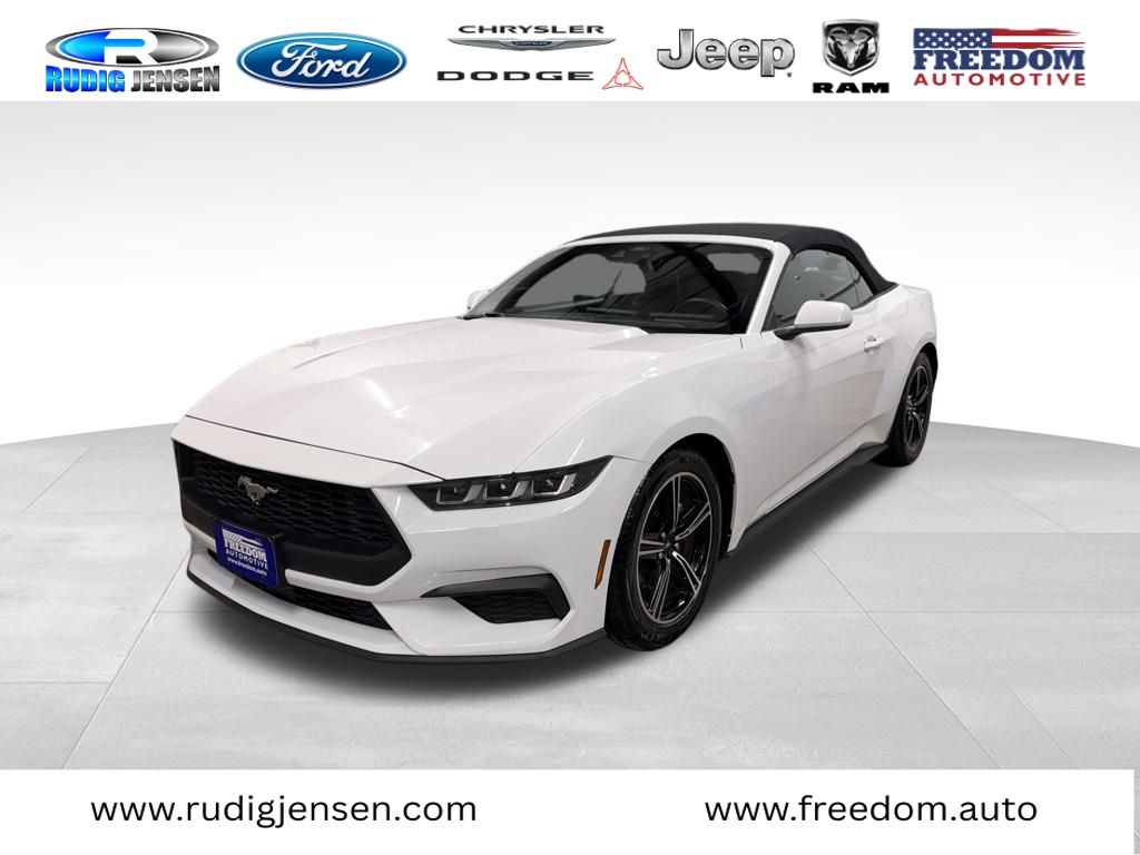 Oxford White 2024 Ford Mustang EcoBoost Convertible RWD Convertible Rear-Wheel Drive Automatic