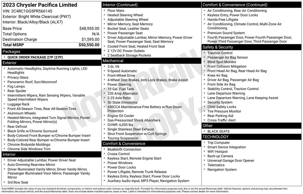 2023 Chrysler Pacifica Limited