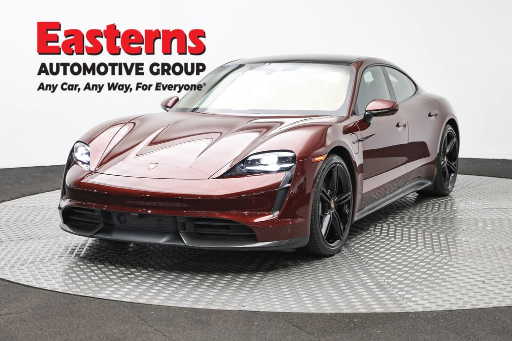 Red 2021 Porsche Taycan Turbo AWD Sedan All-Wheel Drive 2-Speed Automatic