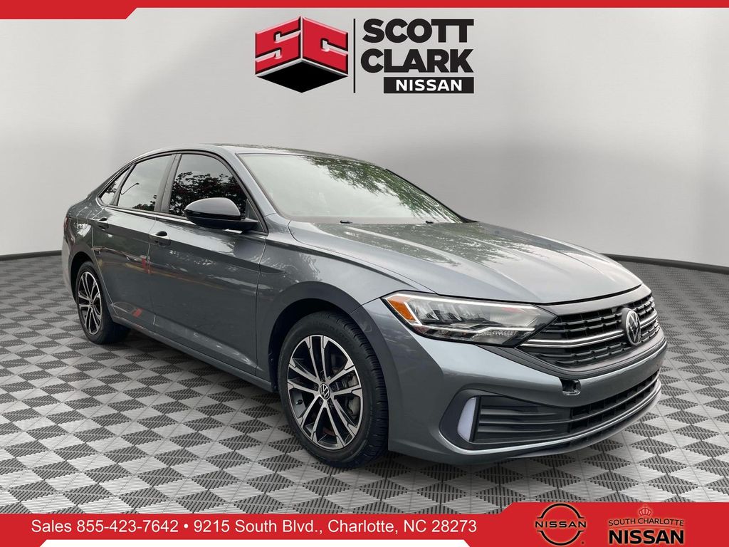 Gray 2022 Volkswagen Jetta Sedan Front-Wheel Drive 6-Speed Manual