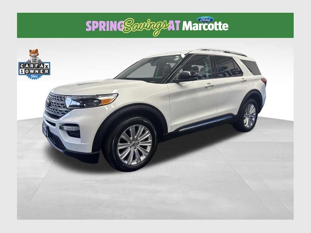 White 2021 Ford Explorer Limited AWD SUV / Crossover All-Wheel Drive Automatic