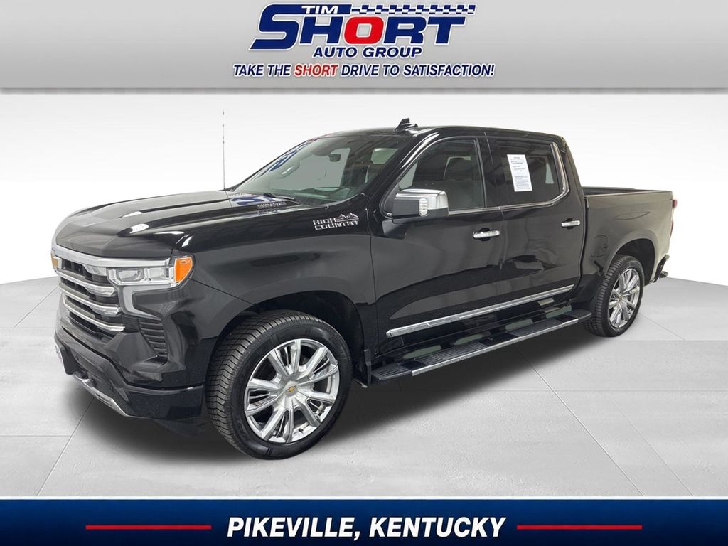Black 2023 Chevrolet Silverado 1500 High Country Crew Cab 4WD Pickup Truck Four-Wheel Drive Automatic