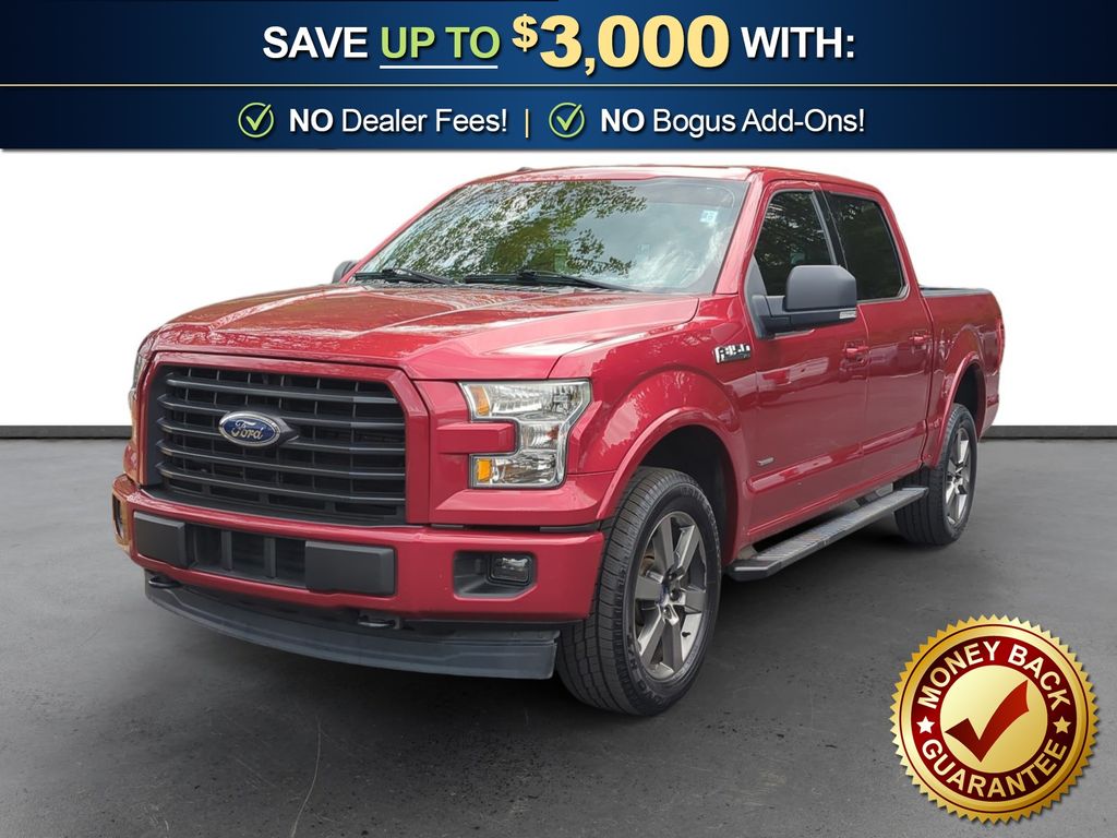 Ruby Red 2017 Ford F-150 XLT SuperCrew 4WD Pickup Truck Four-Wheel Drive Automatic