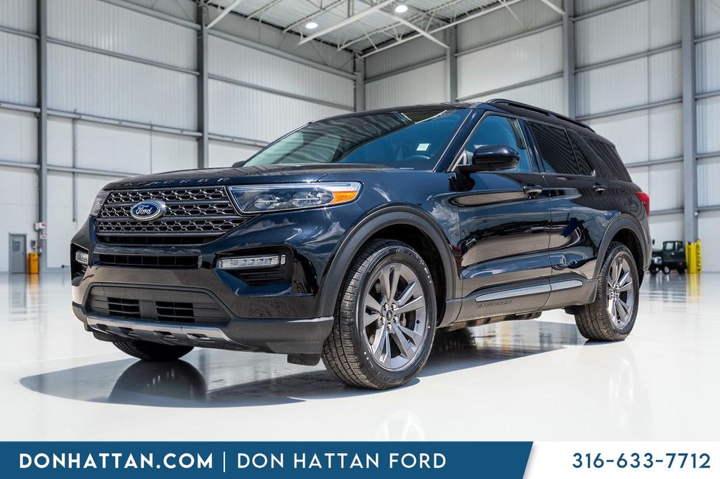 Black Metallic 2023 Ford Explorer SUV / Crossover All-Wheel Drive Automatic