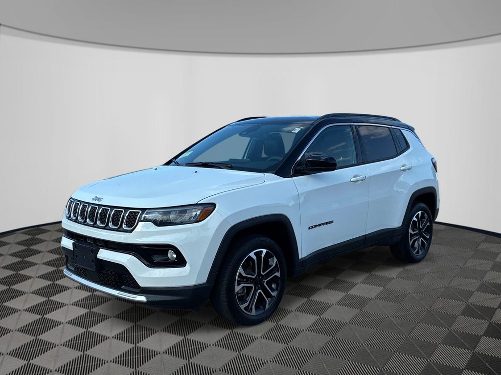Bright White Clearcoat 2023 Jeep Compass Limited 4WD SUV / Crossover Four-Wheel Drive 8-Speed Automatic