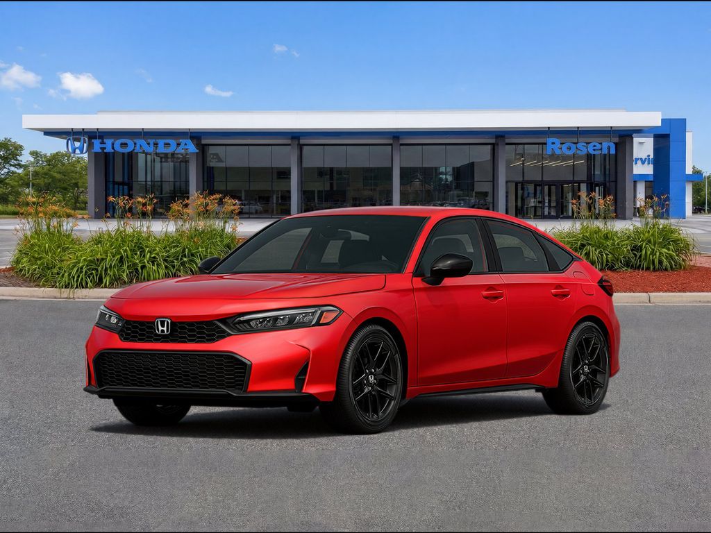 Red 2026 Honda Civic Hatchback Hatchback Front-Wheel Drive Continuously Variable Transmission