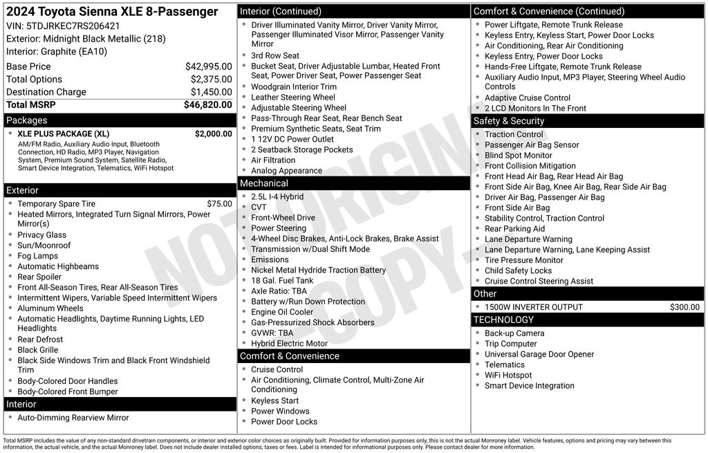 2024 Toyota Sienna XLE