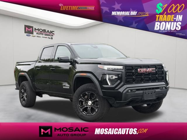 Black 2024 GMC Canyon Elevation Crew Cab 4WD Pickup Truck Four-Wheel Drive 8-Speed Automatic