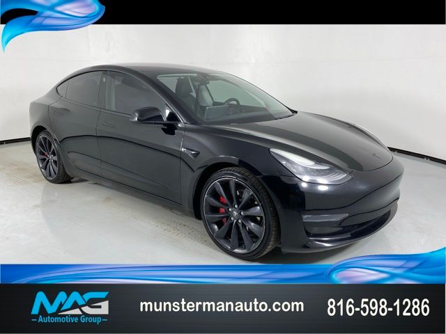 Black 2018 Tesla Model 3 Long Range AWD Sedan All-Wheel Drive 1-Speed Automatic