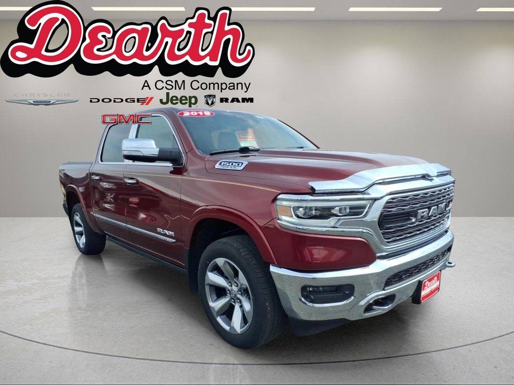 Delmonico Red Pearlcoat 2019 RAM 1500 Limited Crew Cab 4WD Pickup Truck Four-Wheel Drive 8-Speed Automatic
