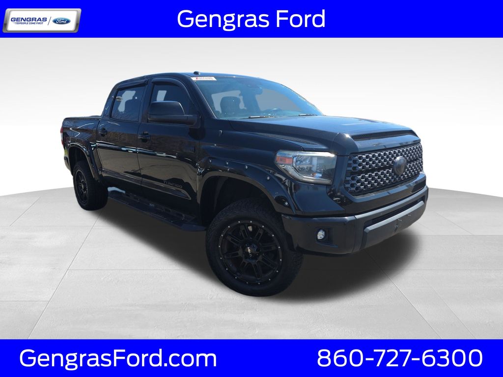 Midnight Black Metallic 2018 Toyota Tundra Limited CrewMax 5.7L 4WD Pickup Truck Four-Wheel Drive 6-Speed Automatic Overdrive