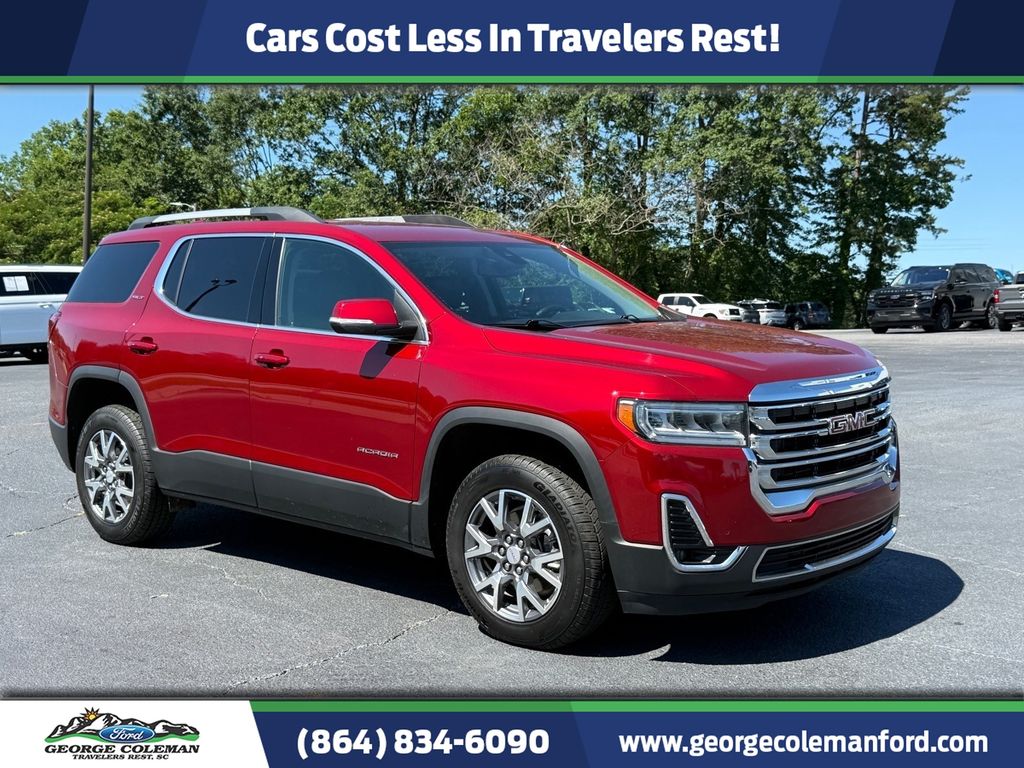 Volcanic Red Tintcoat 2023 GMC Acadia SLT FWD SUV / Crossover Front-Wheel Drive 9-Speed Automatic