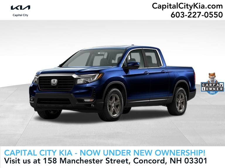 Blue 2023 Honda Ridgeline Pickup Truck All-Wheel Drive 9-Speed Automatic