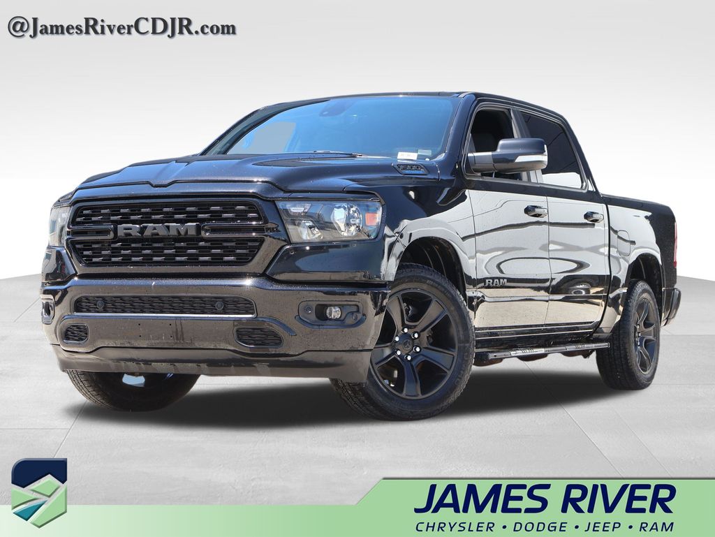 Diamond Black Crystal Pearlcoat 2022 RAM 1500 Pickup Truck Four-Wheel Drive 8-Speed Automatic