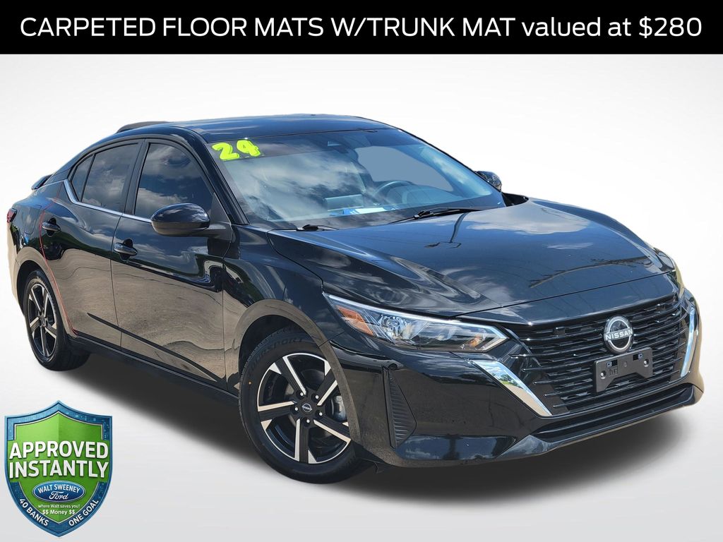 Super Black 2024 Nissan Sentra Sedan Front-Wheel Drive Continuously Variable Transmission