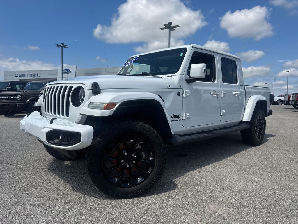 Bright White Clearcoat 2021 Jeep Gladiator Pickup Truck Four-Wheel Drive 8-Speed Automatic