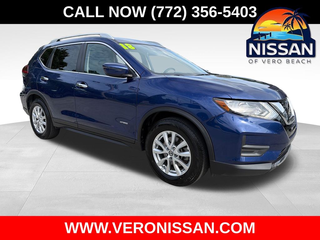 Caspian Blue 2018 Nissan Rogue Hybrid SV FWD SUV / Crossover Front-Wheel Drive Continuously Variable Transmission