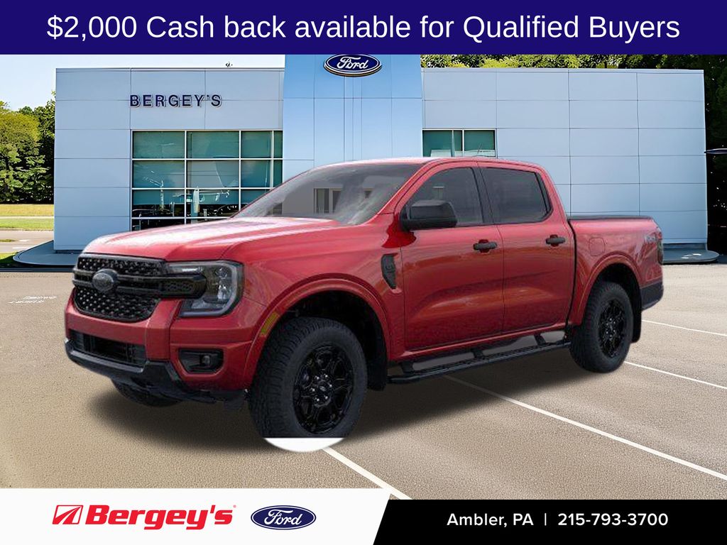 Ruby Red Metallic Tinted Clearcoat 2026 Ford Ranger Pickup Truck Four-Wheel Drive Automatic
