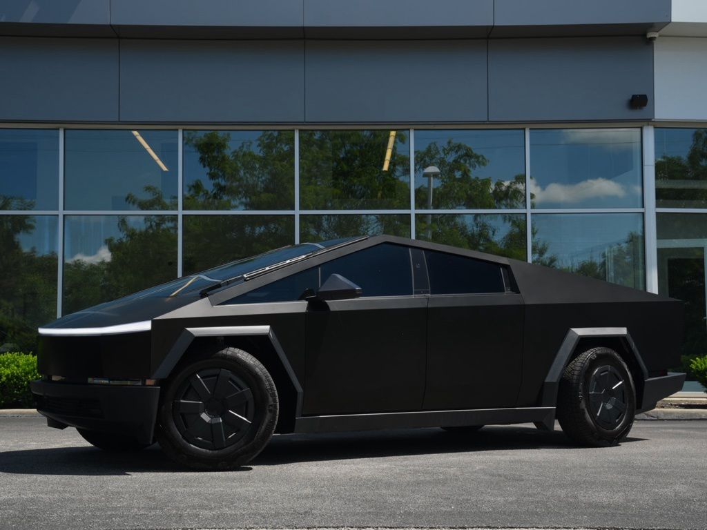 Gray (Ultra-Hard Stainless Steel) 2025 Tesla Cybertruck Pickup Truck All-Wheel Drive 1-Speed Automatic