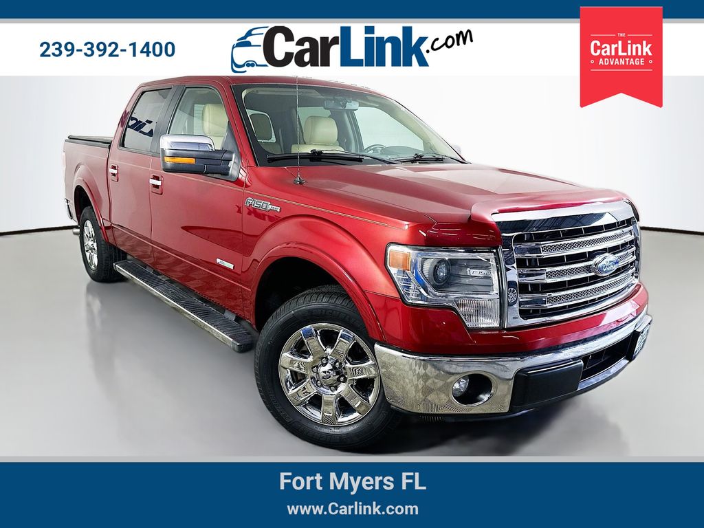 Ruby Red Metallic 2014 Ford F-150 Lariat SuperCrew Pickup Truck 4X2 6-Speed Automatic