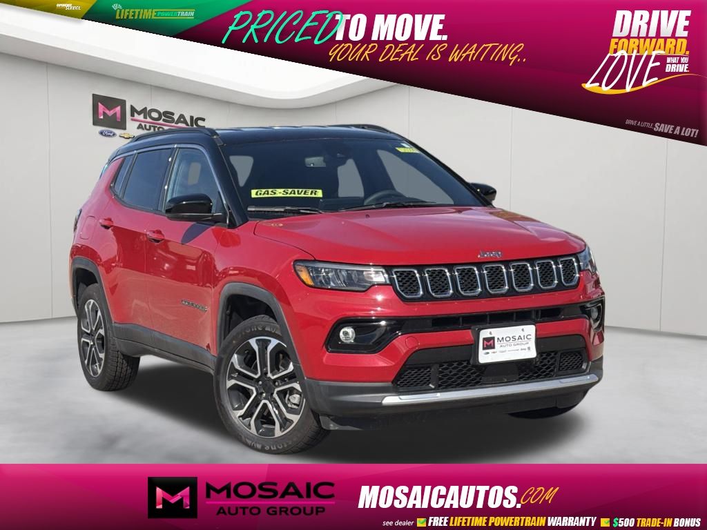 Redline Pearlcoat 2023 Jeep Compass SUV / Crossover Four-Wheel Drive 8-Speed Automatic