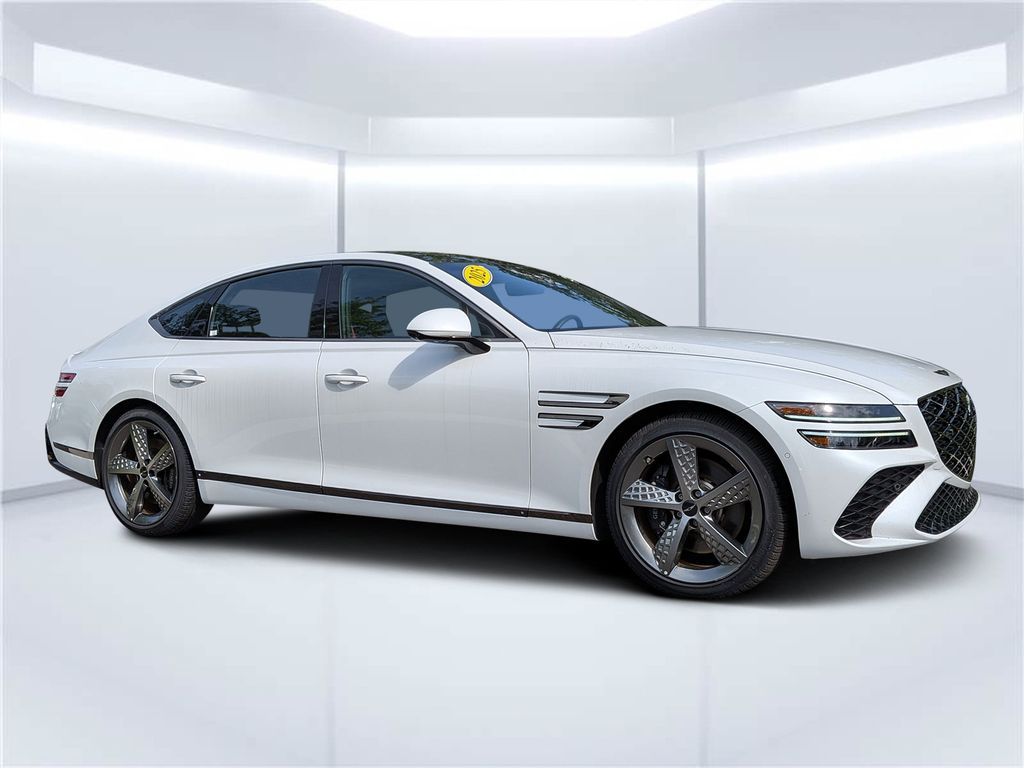 Uyuni White 2025 Genesis G80 Sedan All-Wheel Drive 8-Speed Automatic