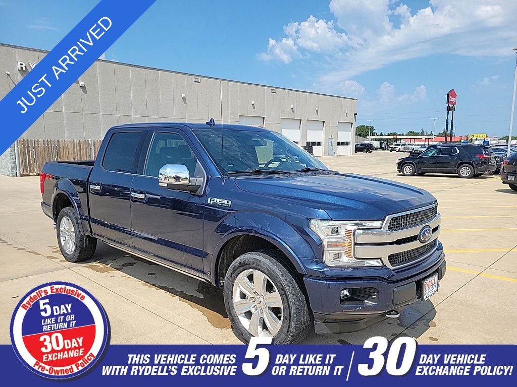 Blue 2020 Ford F-150 Pickup Truck Four-Wheel Drive Automatic