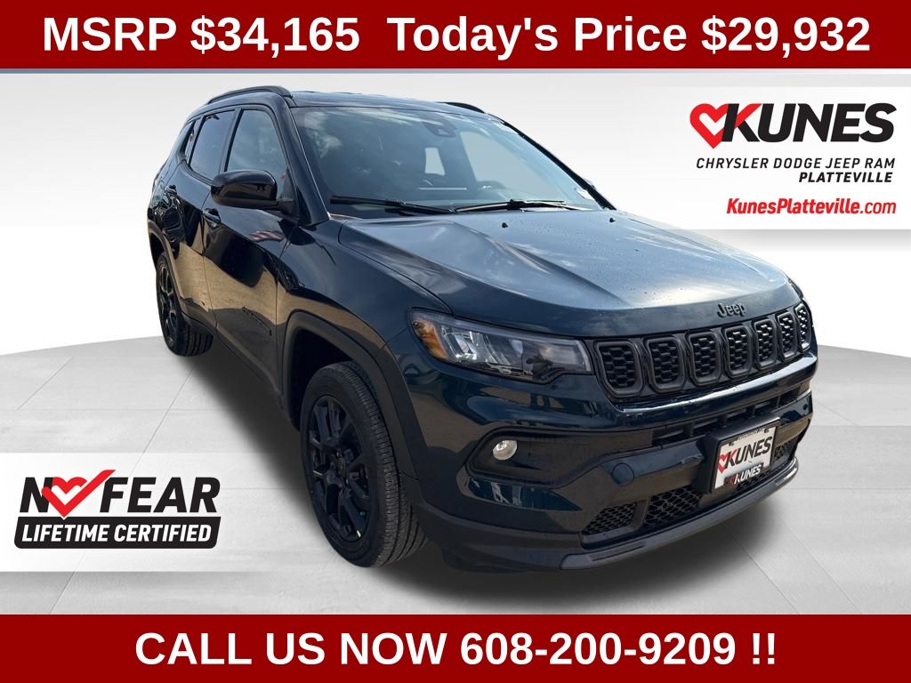 Fathom Blue Pearl Coat 2026 Jeep Compass Latitude 4WD SUV / Crossover Four-Wheel Drive 8-Speed Automatic
