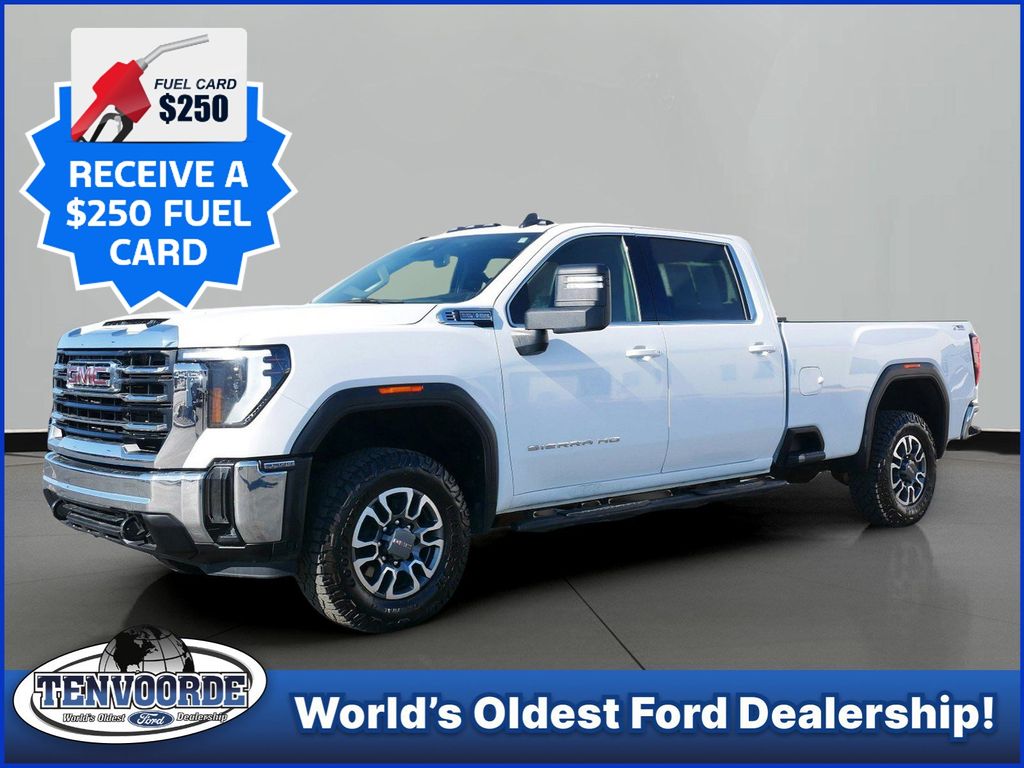 White 2024 GMC Sierra 3500HD SLE Crew Cab 4WD Pickup Truck Four-Wheel Drive Automatic