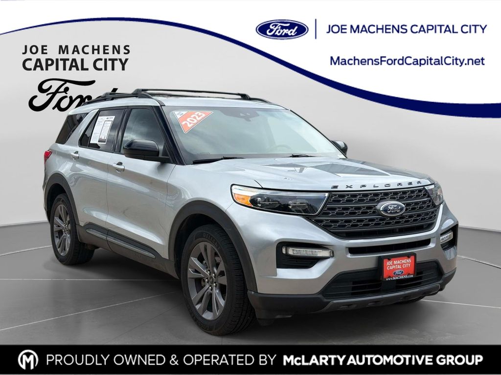 Iconic Silver Metallic 2023 Ford Explorer SUV / Crossover All-Wheel Drive Automatic