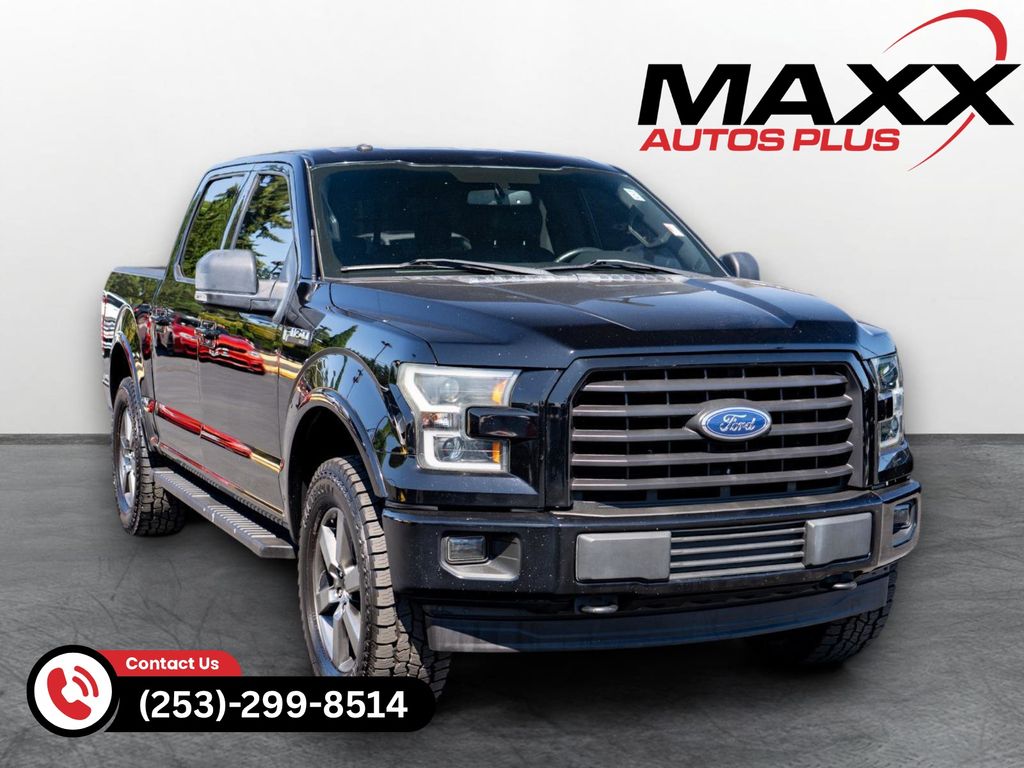 Black 2017 Ford F-150 Pickup Truck Four-Wheel Drive 6-Speed Automatic