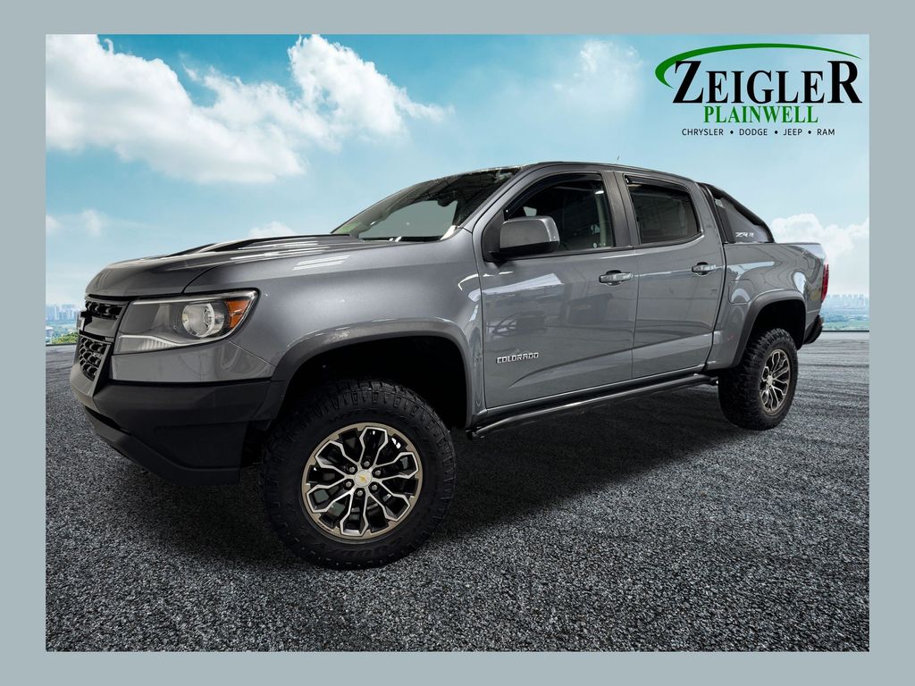 Gray (Satin Steel Metallic) 2018 Chevrolet Colorado ZR2 Crew Cab 4WD Pickup Truck Four-Wheel Drive 8-Speed Automatic