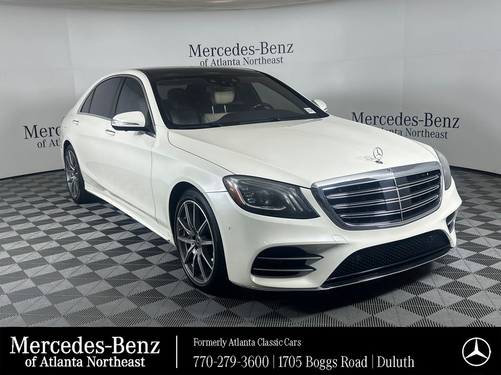 designo Diamond White 2020 Mercedes-Benz S-Class Sedan Rear-Wheel Drive 9-Speed Automatic