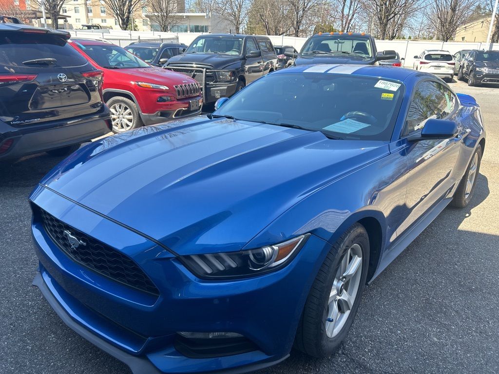 Lightning Blue 2017 Ford Mustang V6 Coupe RWD Coupe Rear-Wheel Drive 6-Speed Automatic