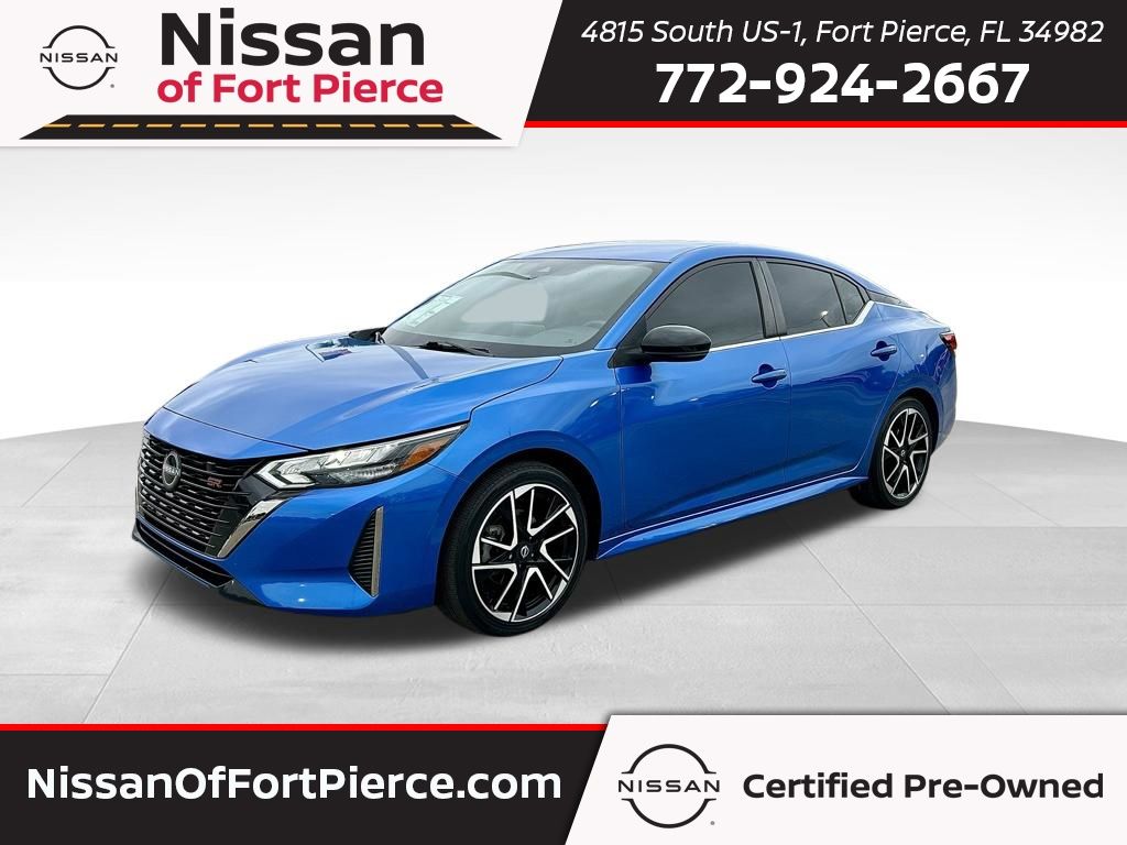 Electric Blue Metallic 2024 Nissan Sentra SR FWD Sedan Front-Wheel Drive Continuously Variable Transmission