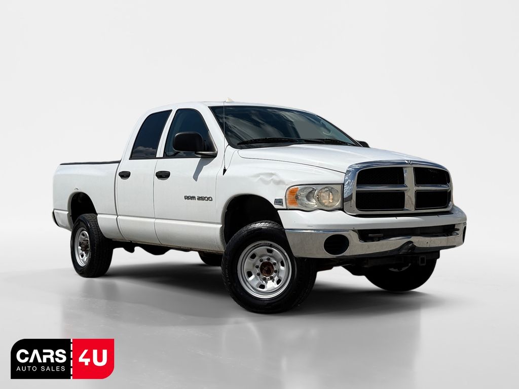Bright White 2004 Dodge RAM 2500 SLT Quad Cab 4WD Pickup Truck Four-Wheel Drive 5-Speed Automatic