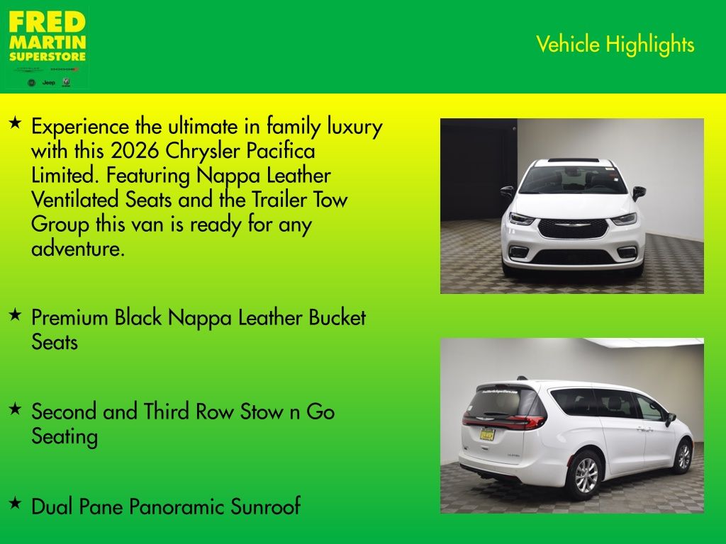 new 2026 Chrysler Pacifica car, priced at $46,038