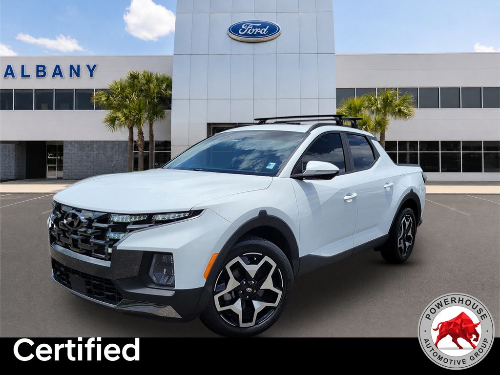 Atlas White 2024 Hyundai Santa Cruz Pickup Truck All-Wheel Drive Automatic