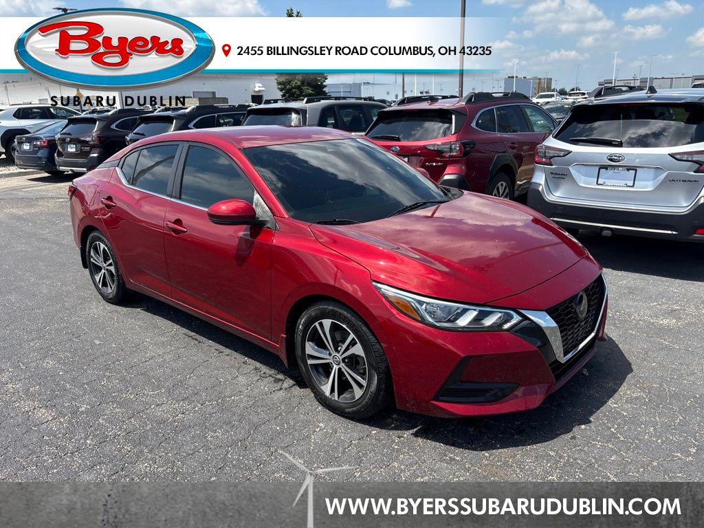 Red (Scarlet Ember Tintcoat) 2020 Nissan Sentra Sedan Front-Wheel Drive Continuously Variable Transmission