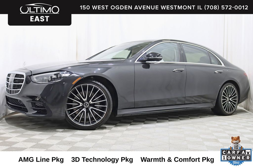 Graphite Gray Metallic 2022 Mercedes-Benz S-Class Sedan All-Wheel Drive 9-Speed Automatic