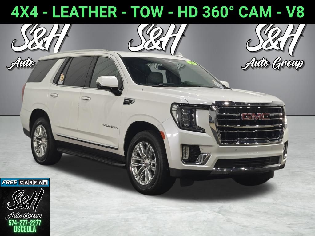 White Frost Tricoat 2023 GMC Yukon SUV / Crossover Four-Wheel Drive 