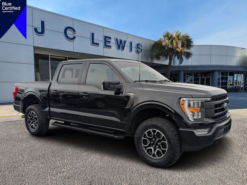 Agate Black Metallic 2023 Ford F-150 Lariat SuperCrew 4WD Pickup Truck Four-Wheel Drive Automatic