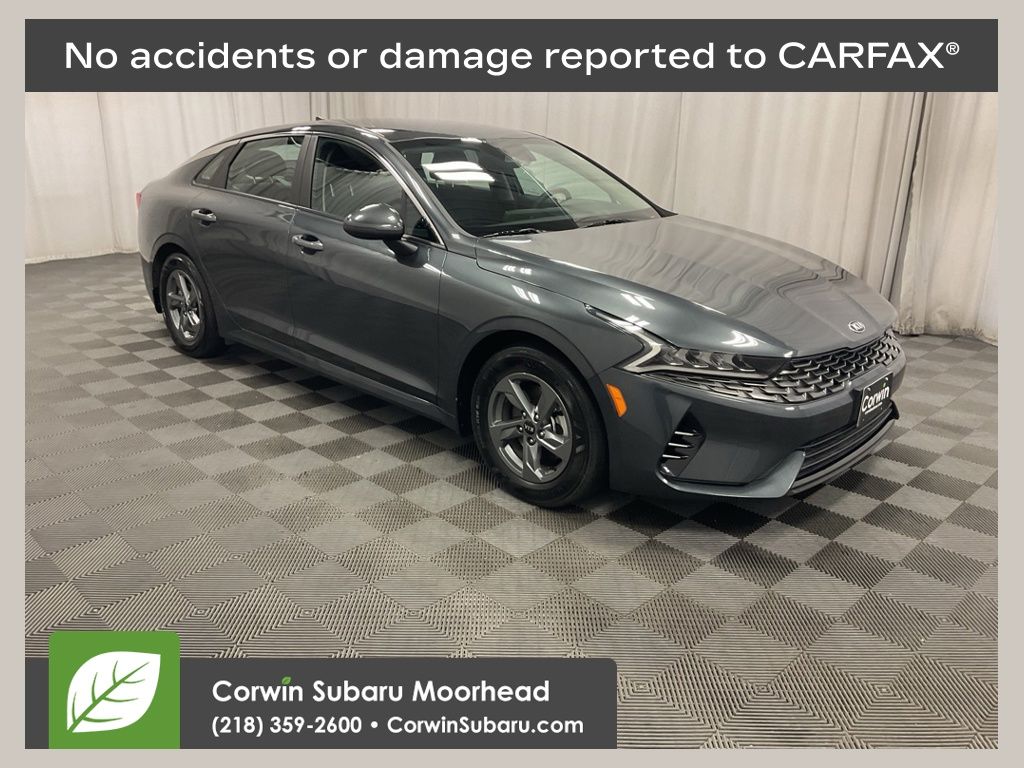 Gravity Gray 2021 Kia K5 Sedan Front-Wheel Drive 8-Speed Automatic