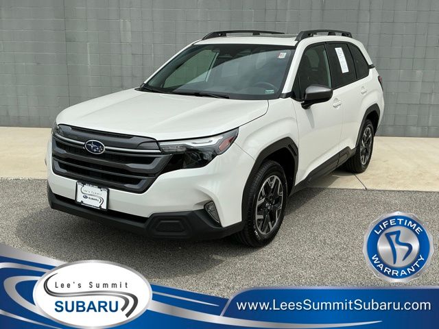 Crystal White Pearl 2025 Subaru Forester SUV / Crossover All-Wheel Drive Continuously Variable Transmission