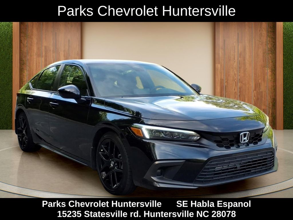 Crystal Black Pearl 2024 Honda Civic Hatchback Sport FWD Hatchback Front-Wheel Drive Continuously Variable Transmission