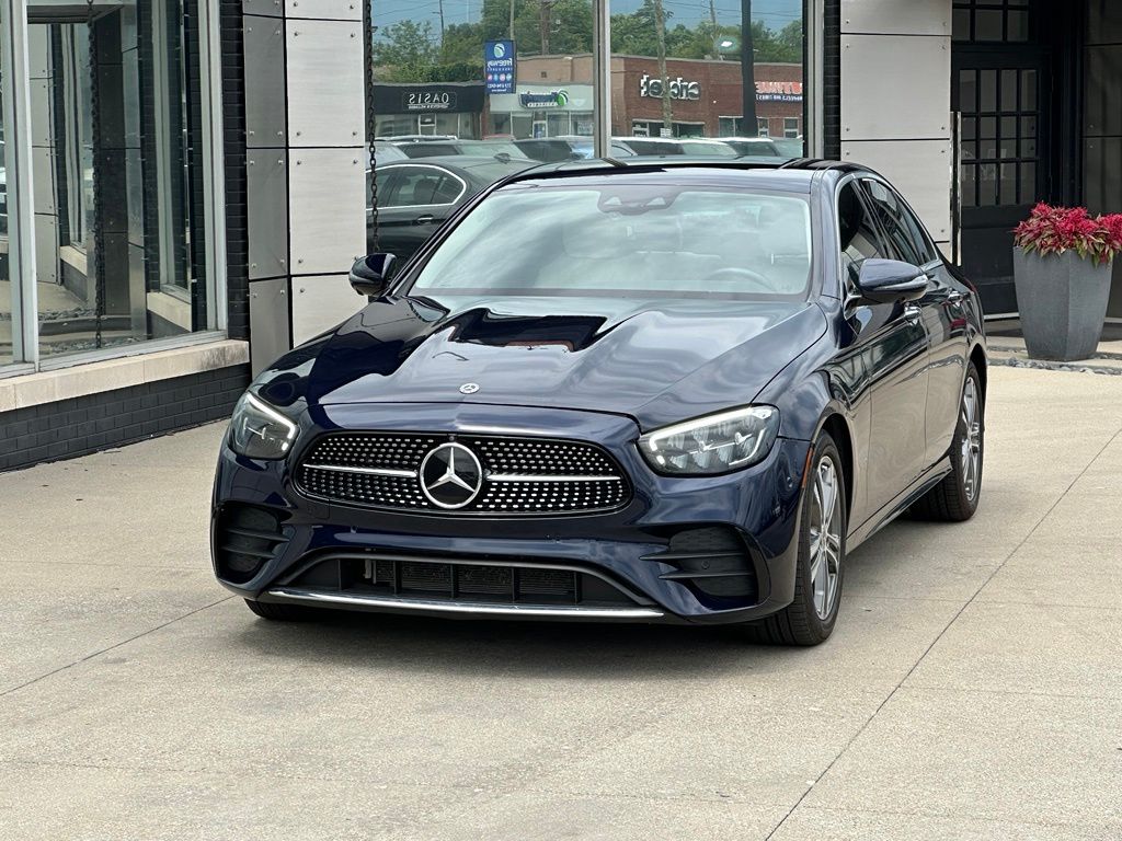 Blue 2021 Mercedes-Benz E-Class Sedan All-Wheel Drive 9-Speed Automatic