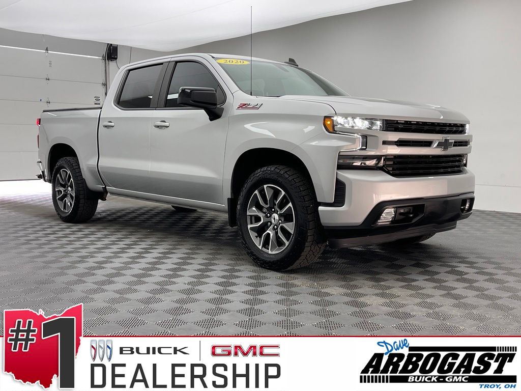 Silver Ice Metallic 2020 Chevrolet Silverado 1500 Pickup Truck Four-Wheel Drive 8-Speed Automatic