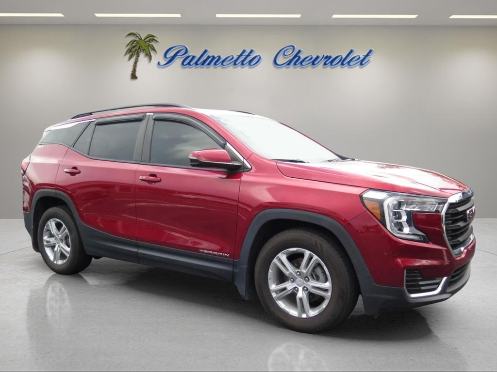 Volcanic Red Tintcoat 2023 GMC Terrain SUV / Crossover Front-Wheel Drive 9-Speed Automatic