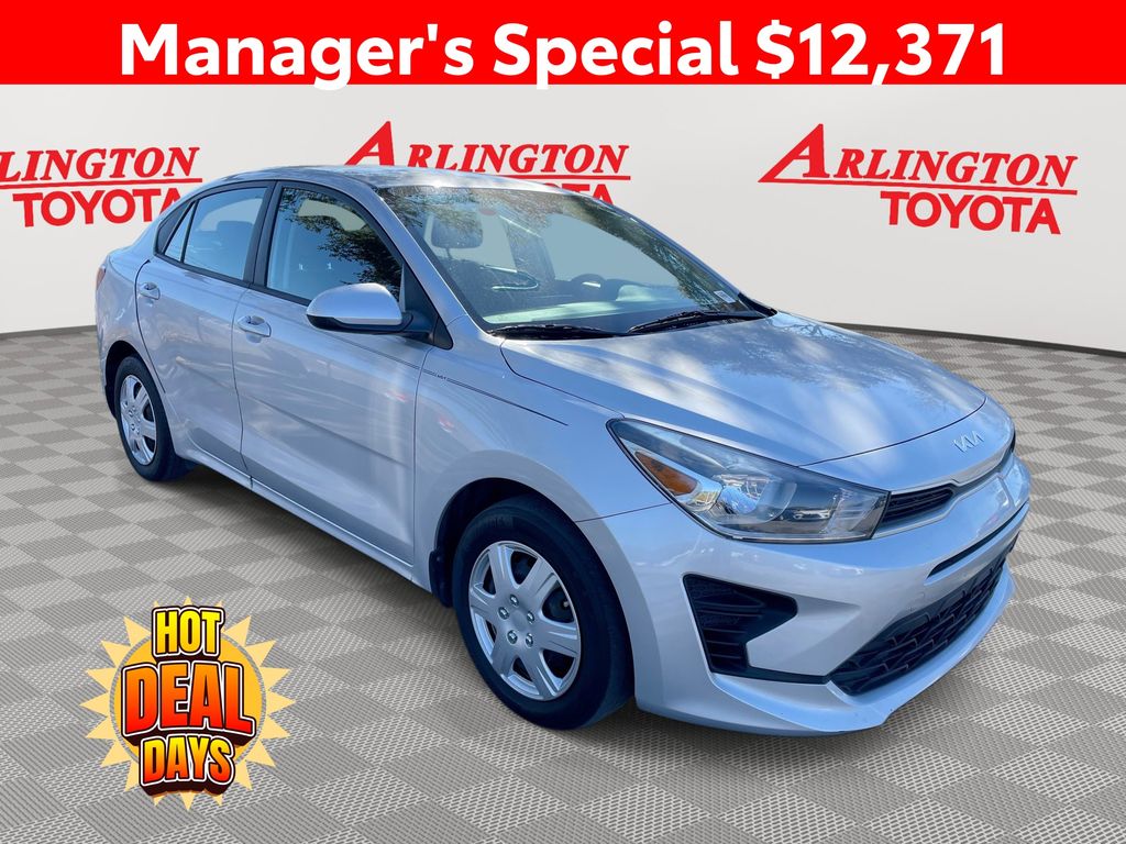 Silky Silver 2022 Kia Rio Sedan Front-Wheel Drive Continuously Variable Transmission