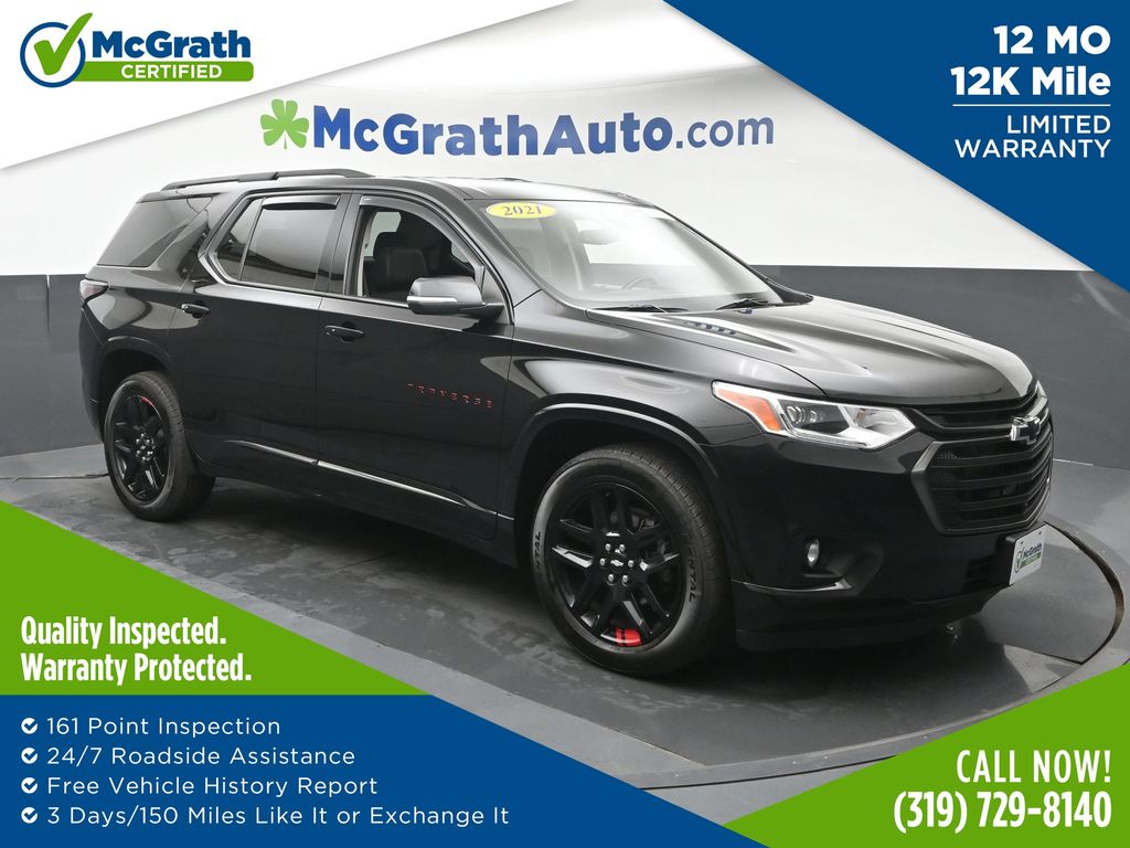 Mosaic Black Metallic 2021 Chevrolet Traverse SUV / Crossover Four-Wheel Drive 9-Speed Automatic